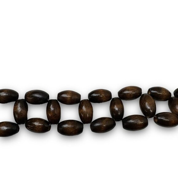 Vintage Giannini Wooden Beaded Crossbody Bag With Zipper Closure - Picture 4 of 9